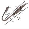 2 x CURTAIN CLASSIC LEAF STYLE HOLDBACK/TIE BACK ANTIQUE BRASS FINISH view 2