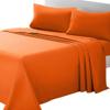 Comfort Bed Store Estilo Collection Solid 800 Series 3PC Organic Cotton Duvet Set (1 Duvet Cover, 2 Pillowcases) Comfort, Care and Cozy Set, Orange, Full XL view 1