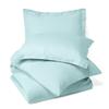 Comfort Bed Store Estilo Collection Solid 800 Series 3PC Organic Cotton Duvet Set (1 Duvet Cover, 2 Pillowcases) Comfort, Care and Cozy Set, Sky Blue, Twin view 2