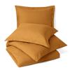 Comfort Bed Store Estilo Collection Solid 800 Series 3PC Organic Cotton Duvet Set (1 Duvet Cover, 2 Pillowcases) Comfort, Care and Cozy Set, Gold, Twin XL view 2