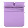 Comfort Bed Store Estilo Collection Solid 800 Series 3PC Organic Cotton Duvet Set (1 Duvet Cover, 2 Pillowcases) Comfort, Care and Cozy Set, Lilac, Twin XL view 1