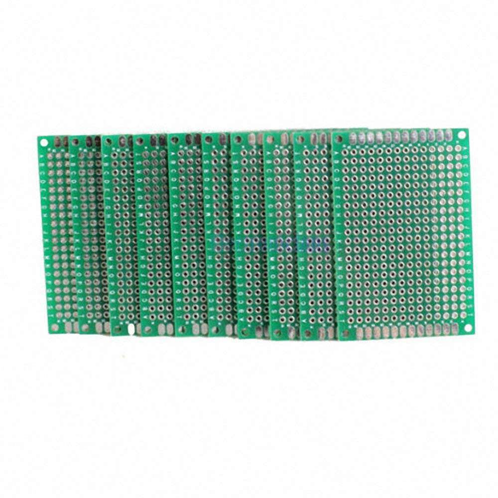 10PCS Double Side Prototype PCB Bread Board Tinned Universal 4x6 cm 40x60 mm FR4