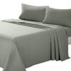 Comfort Bed Store Estilo Collection Solid 800 Series 3PC Organic Cotton Duvet Set (1 Duvet Cover, 2 Pillowcases) Comfort, Care and Cozy Set, Silver Grey, Full view 1