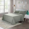 Comfort Bed Store Estilo Collection Solid 800 Series 3PC Organic Cotton Duvet Set (1 Duvet Cover, 2 Pillowcases) Comfort, Care and Cozy Set, Silver Grey, Full view 2