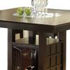 Benjara Transitional Style Wooden Counter Height Table with Storage, Brown view 4