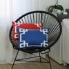 Apolena Geometric Red and White Printed Decorative Throw Pillow Cover view 2