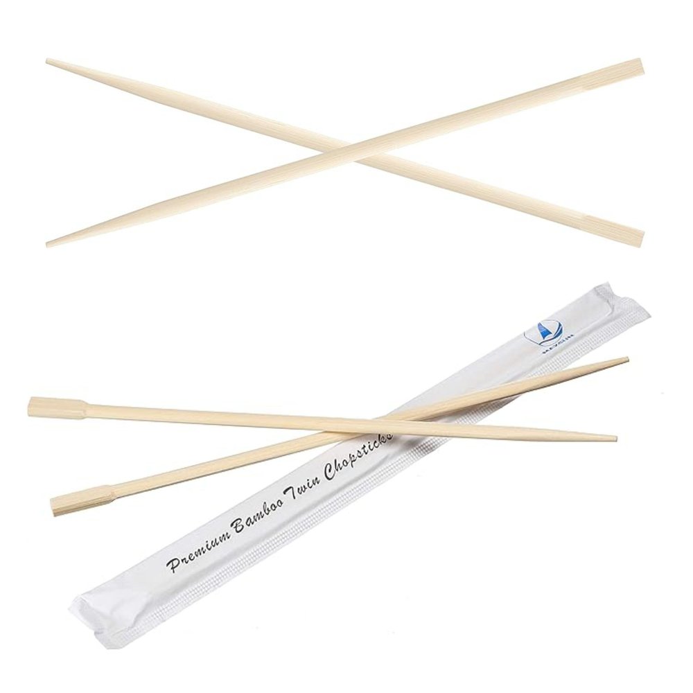 9 Inch Premium Paper Wrapped Disposable Bamboo Chopsticks (1400 Sets) - Japanese Disposable Chopsticks Bulk Certified Quality by EcoQuality