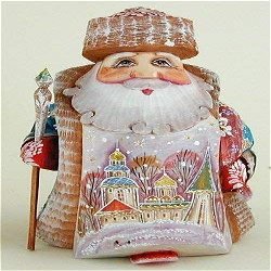 A Bit of Britain - Father Frost with Staff - All Wood - Church Scene