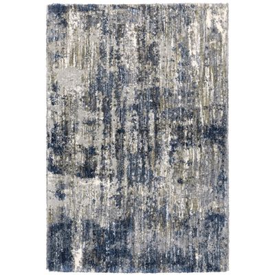 Oriental Weavers Aspen Shag Area Rug - 2061L - 5'3" x 7'6" - in Grey/Blue - Plush Soft Shag, Modern Style, Stain Resistant, Cushion Feel, Bedroom, Office Rug