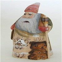 A Bit of Britain - Father Frost with Staff and Bear - All Wood -
