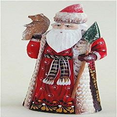 A Bit of Britain - Father Frost with Staff and Bear - All Wood -