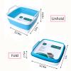 FOSJGO Dish Basin Collapsible with Drain Plug Carry Handles for 9 L Capacity, Collapsible Sink Tub, Dish Wash Basin, Portable Dish Tub, Foldable Dishpan for Camping Dish Washing Tub and RV Sink view 4