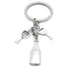 20 Pieces Keyring Keychain Wholesale Suppliers Jewelry Clasps BT4715 Bottle Goblet Glass Cup Juice Wine view 1