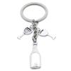 20 Pieces Keyring Keychain Wholesale Suppliers Jewelry Clasps BT4715 Bottle Goblet Glass Cup Juice Wine view 2
