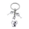 20 Pieces Keyring Keychain Wholesale Suppliers Jewelry Clasps BT4175 Bucket Ice Goblet Glass Cup Juice Wine view 1