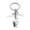 20 Pieces Keyring Keychain Wholesale Suppliers Jewelry Clasps BT4175 Bucket Ice Goblet Glass Cup Juice Wine view 2
