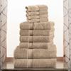 Superior Egyptian Cotton Pile 10 Piece Towel Set, Includes 2 Bath, 4 Hand, 4 Face Towels/Washcloths, Ultra Soft Luxury Towels, Thick Plush Essentials, Guest Bath, Spa, Hotel Bathroom, Latte view 2