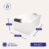 HOMZ 2-Pack Latching Lid, Large Clear Plastic Storage Bins with Lids, 66 Quart, Gray Latch - Stackable Container Boxes for Home, Bathroom, and Office Organization view 4