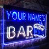 ADVPRO Personalized Your Name Est Year Theme Bar Beer Mug Decoration Dual Color LED Neon Sign White & Blue 24" x 16" st6s64-w1-tm-wb view 3