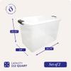 HOMZ 2-Pack Latching Lid, Large Clear Plastic Storage Bins w/Lids, 112 Quart, Gray Latch - Stackable Container Boxes for Home, Bathroom, and Office Organization view 4