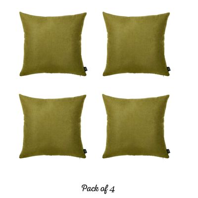 Apolena Honey Lime Green Decorative Throw Pillow Cover Set (4 pcs in set)