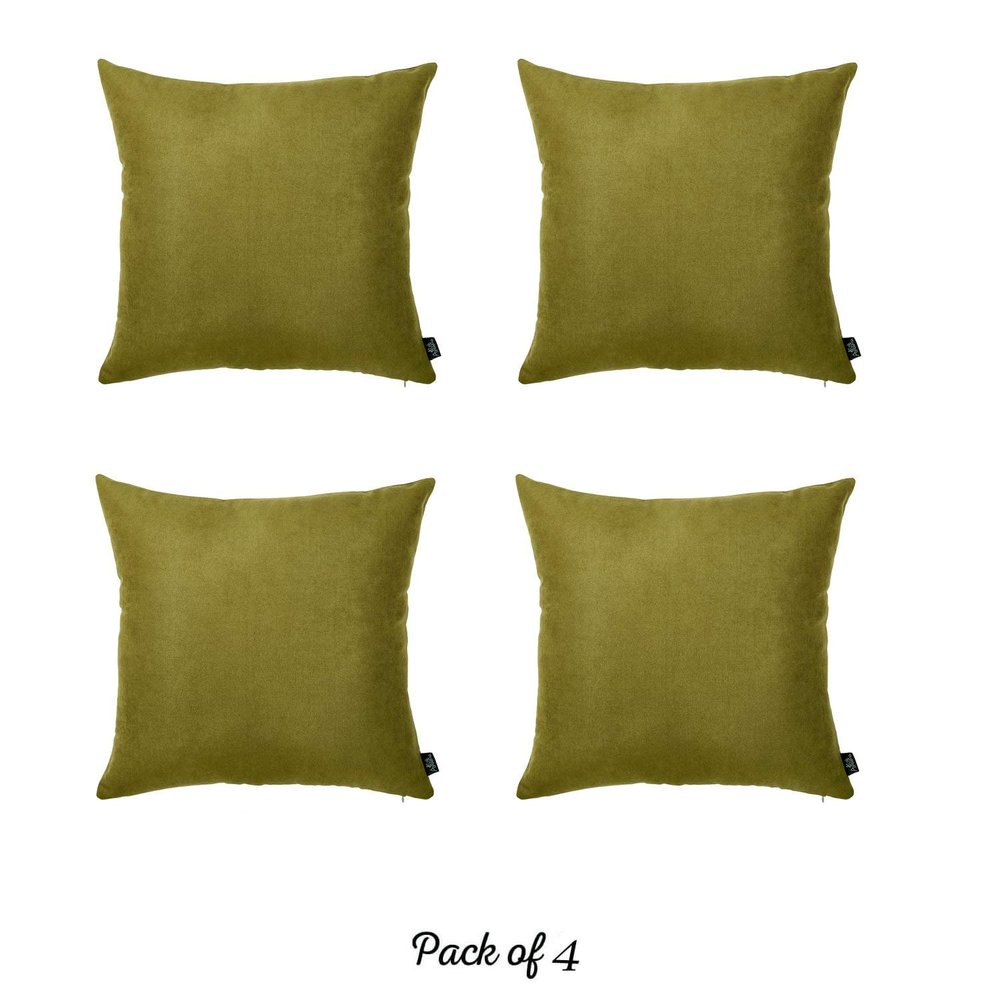 Apolena Honey Lime Green Decorative Throw Pillow Cover Set (4 pcs in set)