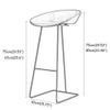 Barstool High Stools Metal Leg Bar Stool Garden Furniture Indoor Outdoor Stackable Kitchen Dining Chair, Black and White, Maximum Load 150kg / 330 LBS view 2