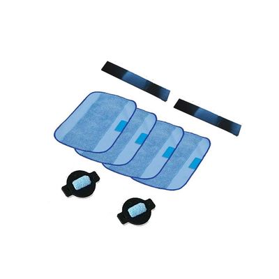 kvatar Velcro,Washable Mop Cloth,Wick Cap Replacement for iRobot Braava 320 380 380t Floor Mopping Robot Vacuum Cleaning Replace Pad (Mop Cloth*4+Cap*2+Velcro*2)