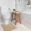 LuxUrux Luxury Shaggy Toilet Bath Mat U-Shaped Contour Rugs for Bathroom, Soft and Comfortable, Maximum Absorbent, Dry Quickly, Non-Slip, Machine-Washable (20 x 20 inch, Birch) view 4