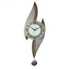 Wall Clock NLIAN- 22cm, MDF Veneer Modern Frosted Glass Finish Pendulum Glass Silent Living Room Restaurant Fashion Swing Clock view 1