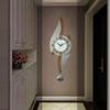 Wall Clock NLIAN- 22cm, MDF Veneer Modern Frosted Glass Finish Pendulum Glass Silent Living Room Restaurant Fashion Swing Clock view 2