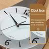Wall Clock NLIAN- 22cm, MDF Veneer Modern Frosted Glass Finish Pendulum Glass Silent Living Room Restaurant Fashion Swing Clock view 4