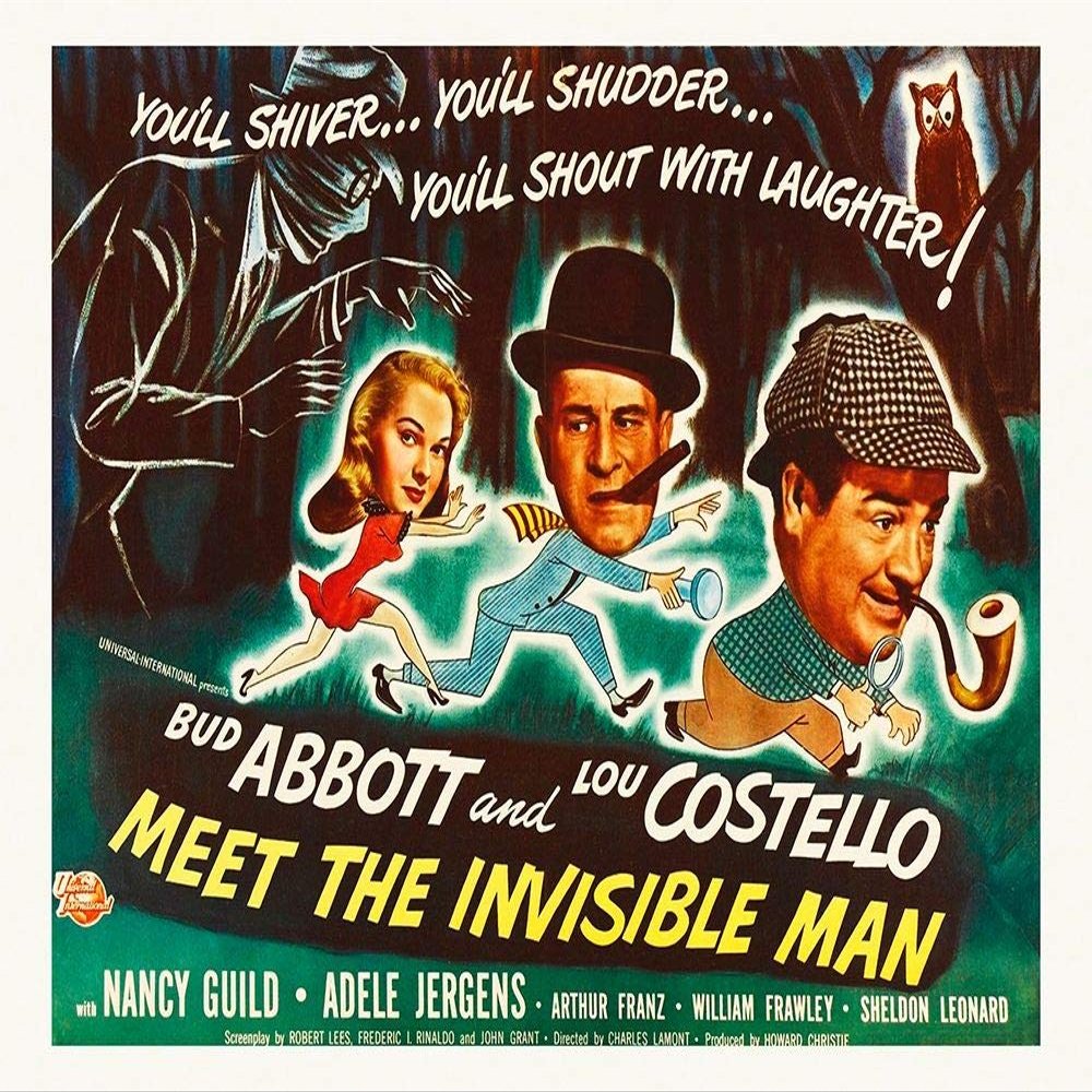 Posterazzi PDX485907LARGE Abbott and Costello Meet The Invisible Man Photo Print, 36 x 24, Multi
