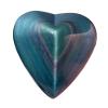 Healing Crystal Black Obsidian Heart Love Single Side with Rainbow Eye Palm Stone Pocket Worry Stone for Reiki Energy Balancing (Black Obsidian with Rainbow Eye Love Heart) view 1