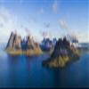 Posterazzi DPI12521716LARGE Panoramic of The Strandir Coast Djupavik, West Fjords, Iceland Framed Print, 54 x 16, Multi view 1