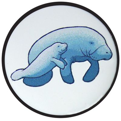 Manatee Golf Ball Marker and Ocean Hat Clip