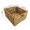 eHemco 3 Tier X-Side End Storage Cabinet with 6 Wicker Baskets, Gray view 4