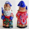 A Bit of Britain - Petite Father Frost -Santa Claus- Paisley Design on Coat - Carrying Staff - All Wood view 1