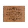 LifeSong Milestones Personalized 70th Wedding Anniversary Guest Book for Couple - Husband and Wife 70 Years of Marriage Celebration, Wooden Walnut Signature Registry Guest Book (Walnut (Egvd))