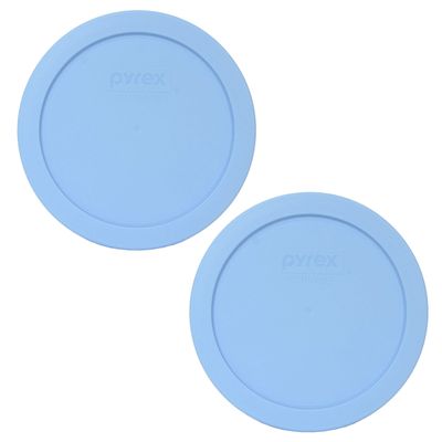 Pyrex 7201-PC 4-Cup Blue Cornflower Food Storage Lid (2-Pack) - Made in USA