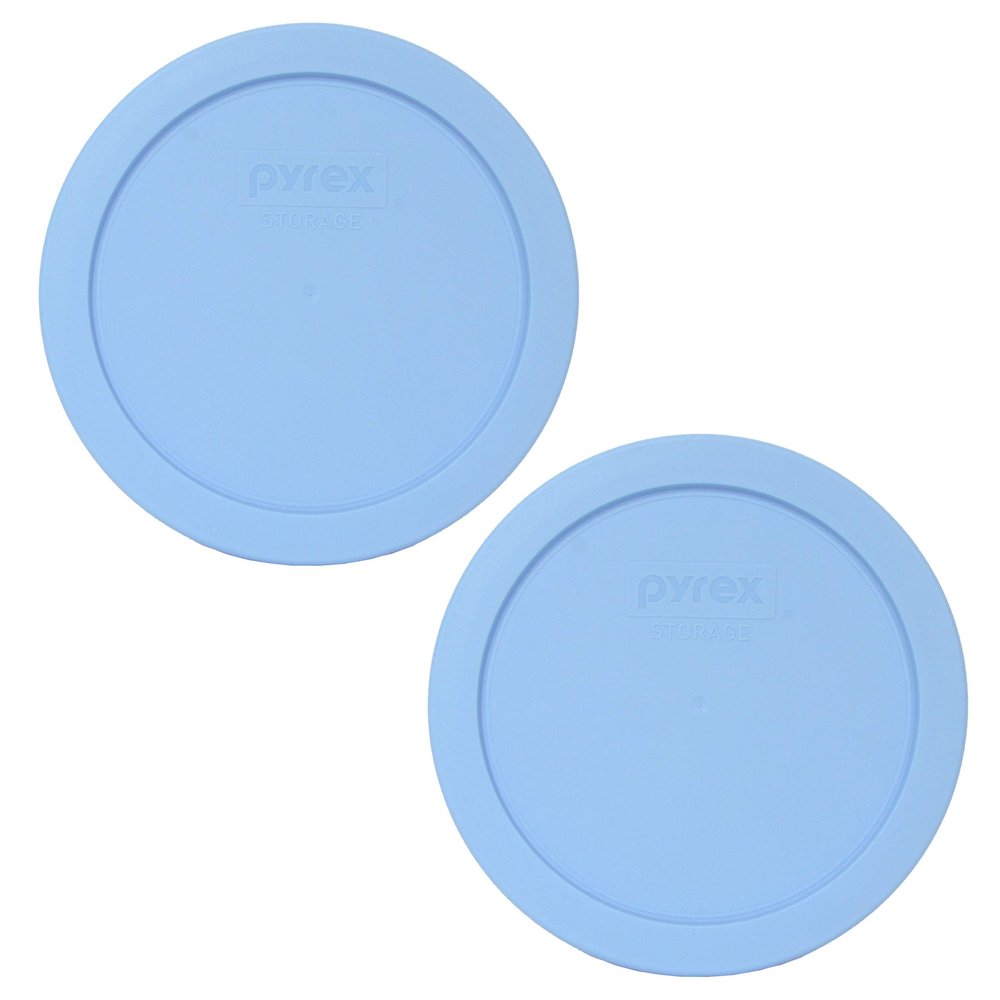 Pyrex 7201-PC 4-Cup Blue Cornflower Food Storage Lid (2-Pack) - Made in USA