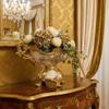 AFD Home Celine Crowned Centerpiece, Gold-and-White Table Vase for Centerpieces, 19 Inches x 12 Inches view 1