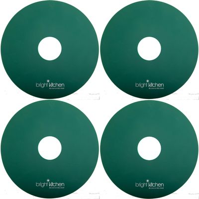 4 Silicone FLAT Dehydrator Sheets fits Nesco NON-Toxic Round Dehydrators Circle Mat Liner ReUsable Flexible Non Stick - 4 FLAT Sheets