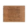 LifeSong Milestones Personalized 25th Wedding Anniversary Guest Book for Couple - Husband and Wife 25 Years of Marriage Celebration, Wooden Walnut Signature Registry Guest Book (Walnut (Egvd))