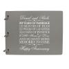 LifeSong Milestones Personalized 10th Wedding Anniversary Guest Book for Couple - Husband and Wife 10 Years of Marriage Celebration, Wooden Grey Signature Registry Guest Book (Grey) view 1