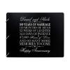 LifeSong Milestones Personalized 10th Wedding Anniversary Guest Book for Couple - Husband and Wife 10 Years of Marriage Celebration, Wooden Black Signature Registry Guest Book (Black) view 1
