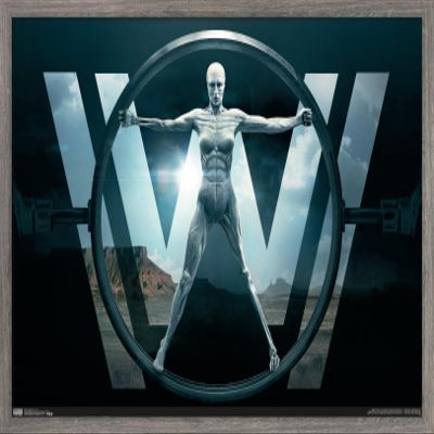Trends International Westworld - Key Art Wall Poster, 14.725" x 22.375", Barnwood Framed Version