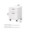 Bush Furniture Key West Rolling File Cabinet,File Cart for Home Office in Pure White Oak,2 Drawer File Cabinet on Wheels view 3