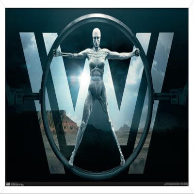 Trends International Westworld - Key Art Wall Poster, 14.725" x 22.375", White Framed Version