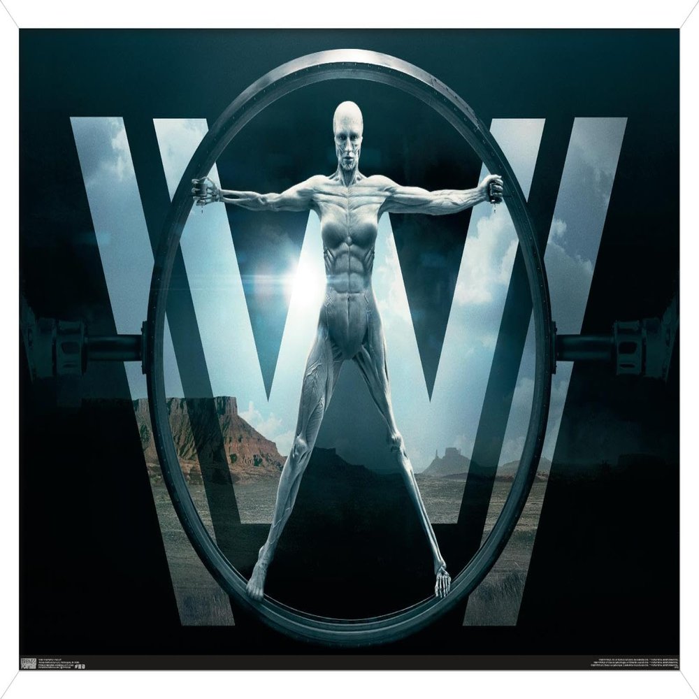 Trends International Westworld - Key Art Wall Poster, 14.725" x 22.375", White Framed Version